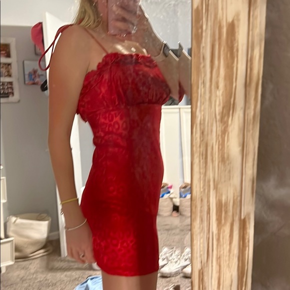 Red cheetah print Beginning Boutique dress! - Picture 3 of 4